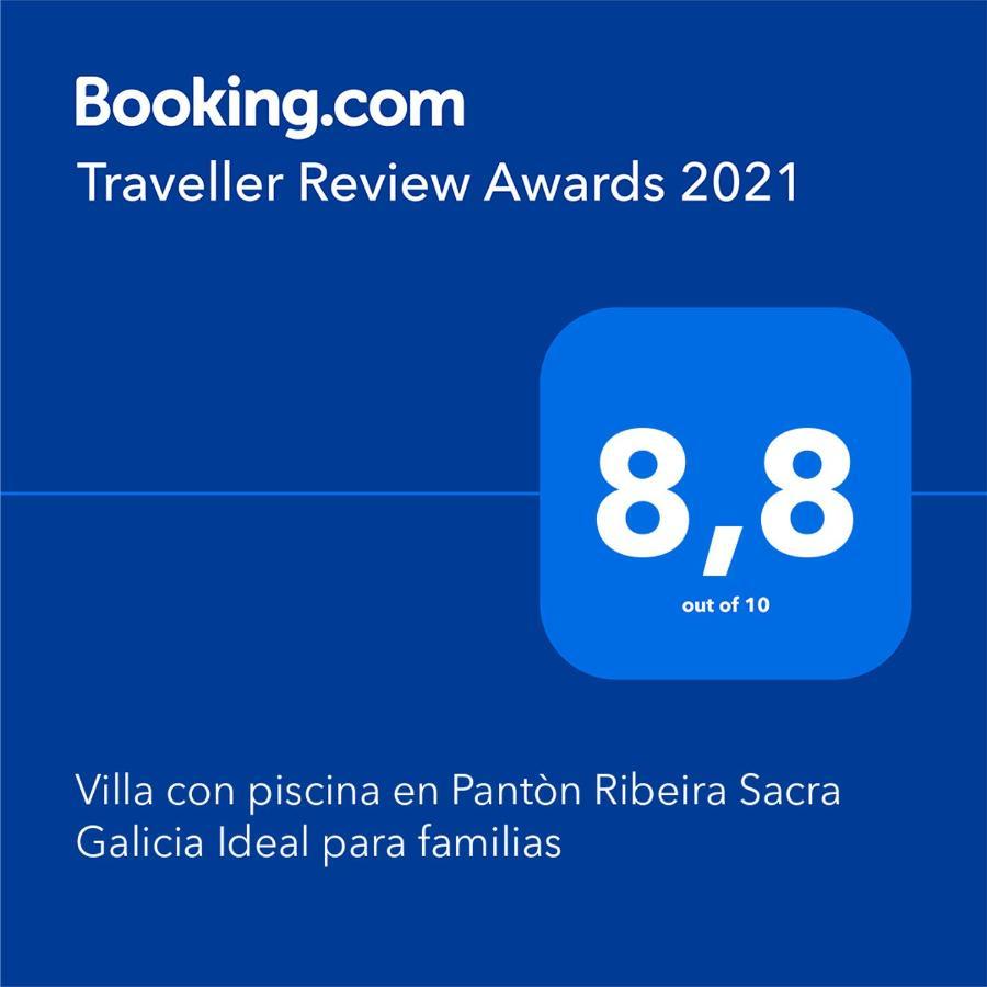Villa Con Piscina En Panton Ribeira Sacra Galicia Ideal Para Familias Ngoại thất bức ảnh